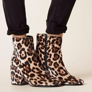 Leopard Print Velvet Boots
